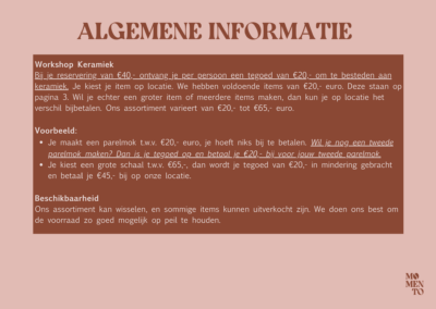 Informatie assortiment