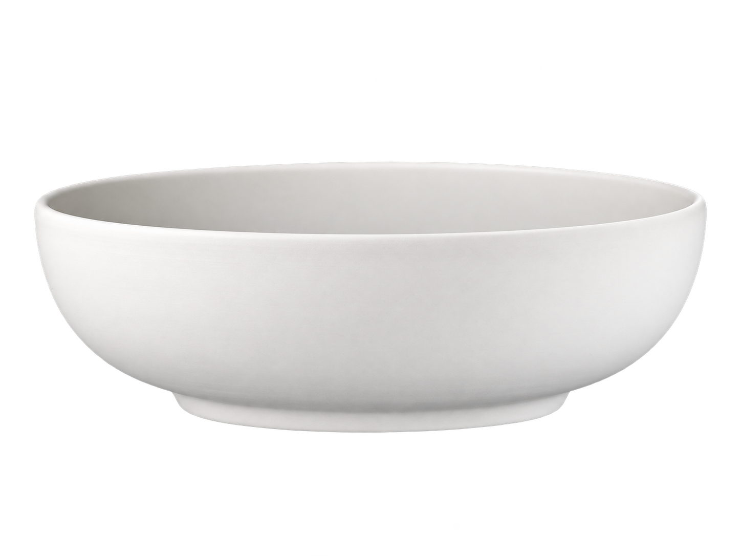 Witte keramieken schaal voor pasta of een salade