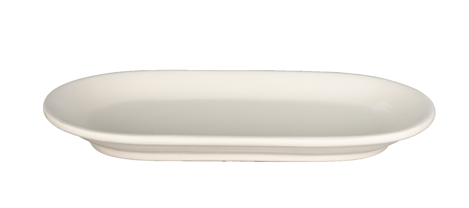 Witte keramieken antipasti bord ovaal
