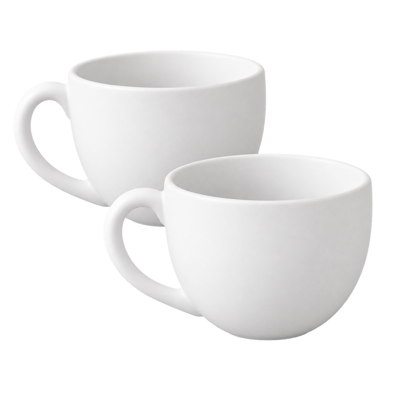 Keramiek set 2 stuks koffiemokjes schilderen