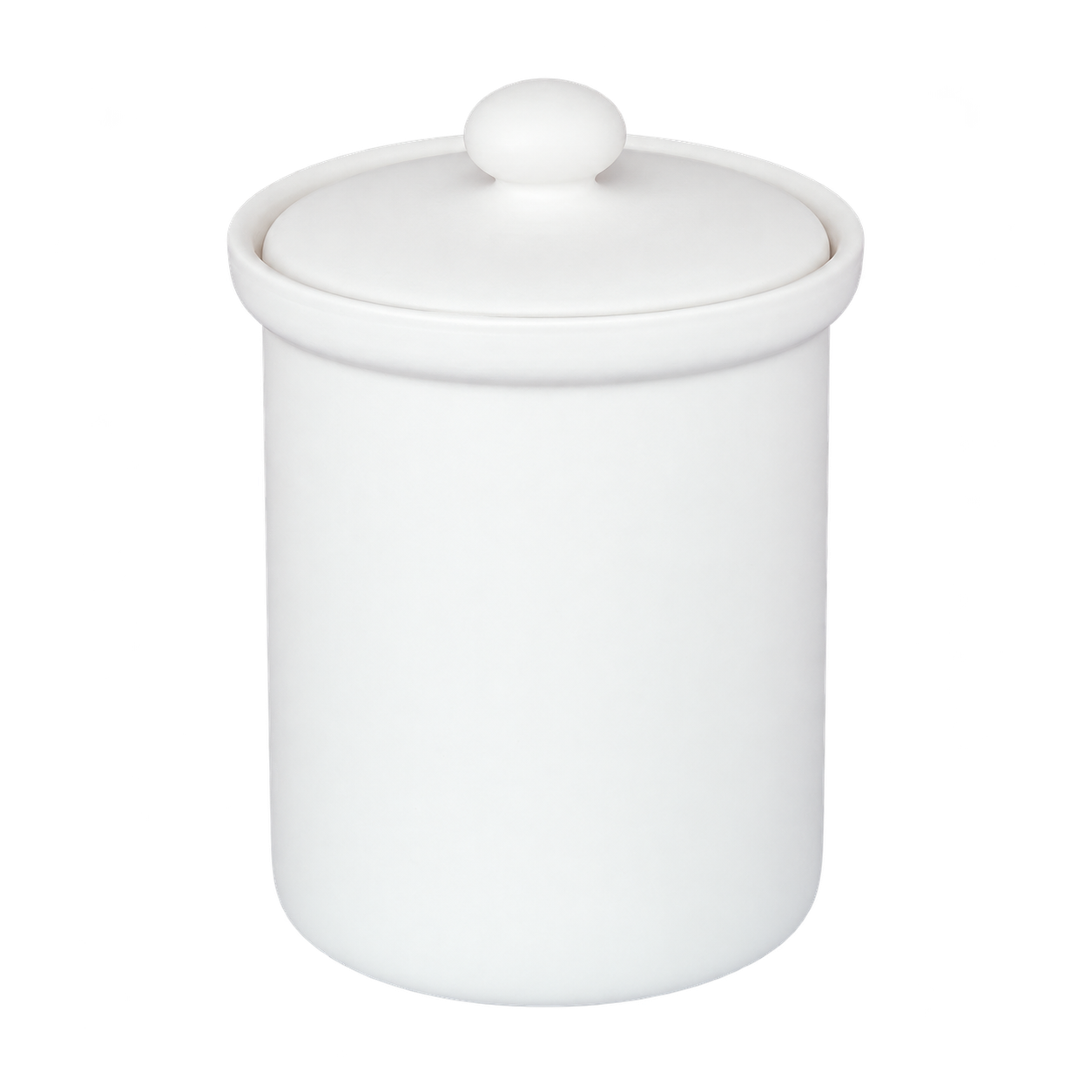 Voorraadpot klein wit keramiek